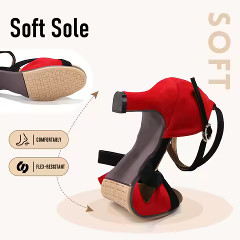 Women Latin Dance Shoes 5cm/6.5cm Ladies Ballroom Salsa Dancing Shoes Heels Suede Sole Outdoor Jazz