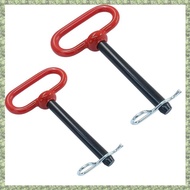 (F Y Z E) 2Pcs Heavy Duty Trailer Hitch Pin & Clip Set, 1/2"X4" Rubber Coated Towing Pins with Red H