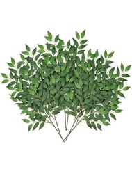 5 piezas de ramas de follaje artificial de guirnalda de hojas verdes colgantes para arcos de bodas, relleno de bouquet de mesa y centros de decoración del hogar