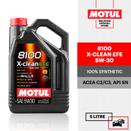 MOTUL 8100 X-CLEAN EFE Extra Fuel Economy 5W30 5L 100% Synthetic Engine Oil BMW MB VW Approved Engin