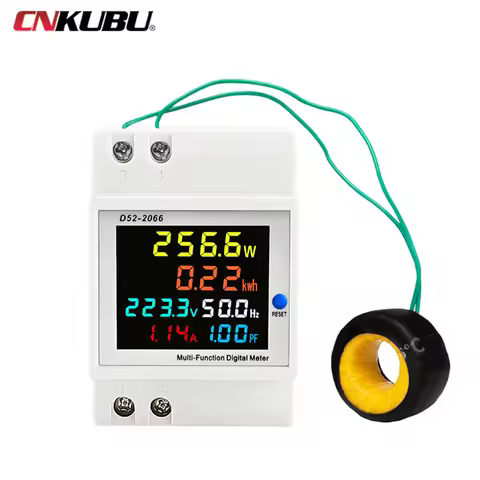 D52-2066 Single-Phase Household Intelligent Meter Electric Rail Multifunction Meter LCD Display 380v