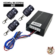 RC-CST016 AUTOGATE REMOTE CONTROL 2CH 433MHz ( RECEIVER / REMOTE CONTROL/ SET  ) BLACK