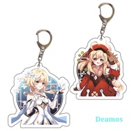 Deamos Genshin Impact Game Figures Keychain SAYU Yoimiya Kazuha Kamisato Ayaka Rosaria Collection Acrylic Metal Key Chain