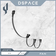 22awg 4pin CPU PWM 1-3 Fan Splitter Extension Silicone Cable