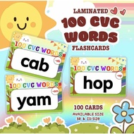 100 CVC WORDS FLASHCARDS (100 pcs flashcards)