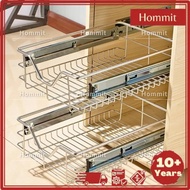 (Chrome / Stainless Steel) Kitchen Pull Out Basket Dish Rack Tray