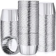 25/50pcs Silver Cupcake Liners, Disposable Muffin Cups, Grease-Proof & Heat-Resistant Cupcake Wrappe