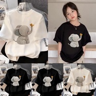 Lsingers Kids 100% Children'sKapas Korean Style T-shirt Cotton Tops 6-13 Years Old Girls Cute Knitte