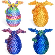 Telur Naga Cetakan 3D dengan Naga di Dalamnya, Telur Naga Misteri Paskah, Mainan Fidget Naga Kristal