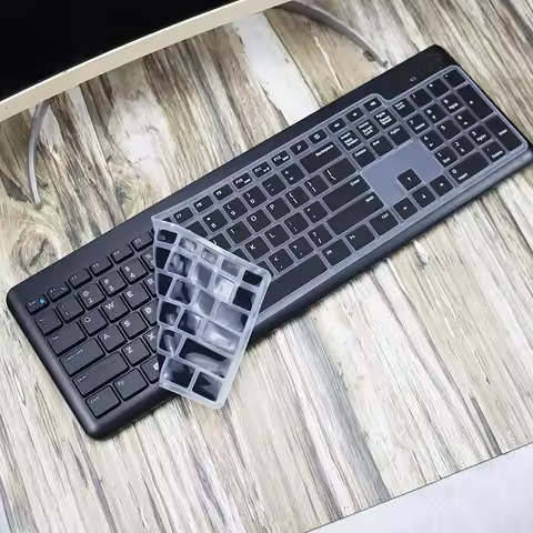 Desktop Silicone Protective Skin Keyboard Cover for Dell Wireless Keyboard KM3322W KM3322 Dell KM117