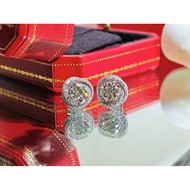 Single Diamond Earrings Hearts Eight Arrows High Carbon Diamond 4OYZ