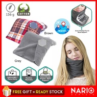 NARIO Travel Pillow Neck Protector Rest 360 Support Case Fitted Compact 360 Rest Support Neck Protec