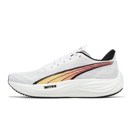 Puma Jogging Shoes Velocity Nitro 3 Men's White Orange Red Road Running Nitrogen Midsole [ACS] 37774