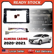 1pc Android Player Casing Nissan Almera 2020 2021 9’'Inch Car Audio DVD Radio Player Casing