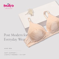 Miko Bra N77528 - Nylon Lace Bra/ Soft support/ Lightly Padded/ 3/4 Cup