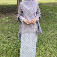 Preloved kurung lace kain songket tenun modern kebaya