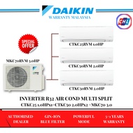 DAIKIN MKC-70SVM (R32) 3.0HP + 1 UNIT 1.0 HP CTKC25RVM + 2 UNIT 2.0HP CTKC50RVM MULTI-SPLIT AIR COND INVERTER