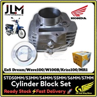 JLM HONDA EX5 DREAM CYLINDER BLOCK SET ASSY STD 50MM RACING 53/54/55/56/57 MM WAVE100 KRISS100 MR1 W