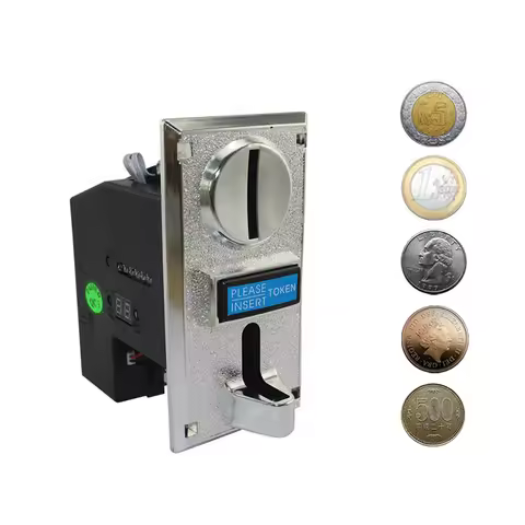 Multi Coin Acceptor Electronic Roll Down 616 Coin Acceptor Selector Mechanism Vending Machine Mech A