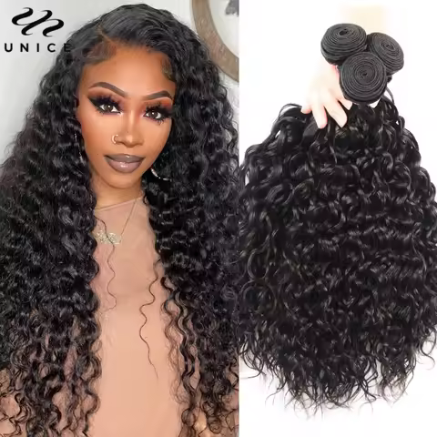 UNICE Hair Water Wave Human Hair Bundles 1/3/4 PCS Deal 100Grams Per Bundle