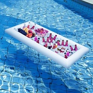 【Hot ticket】 Swimming Pool Float Table Drinking Cooler Table Bar Tray Beach Inflatable Air Mattress Water Food Drink Holder Pool Floater