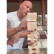 Jenga Children's Jenga block toy, number block stacking game, wooden block table game for parties