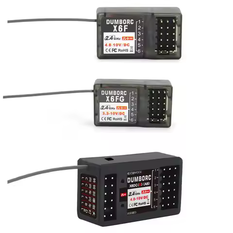 DUMBORC X6FG X6F X6DC X6DCG X6YC X6YCG 2.4G 6CH Receiver with Gyro for RC DUMBORC X6 X4 X5 Transmitt