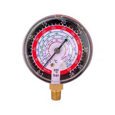 High (Red) Pressure Gauge for Air Conditioning REFRIGERANT R134a R22 R12 R404a 0-35KG/cm2,0-500PSI