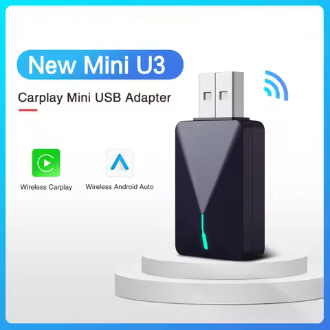 MiniU3 2-NI-1 Wireless Carplay Adapter/Android Auto Dongle Smart Ai Box OTA online upgrade For Car W