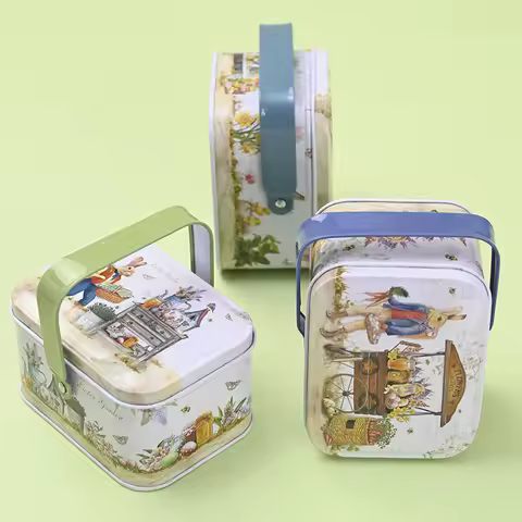 LuanQI Easter 2025 Happy Party Home Decorations Portable Candy Box Bunny Eggs Chicken Gift Bags Pack