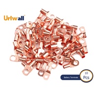 Urlwall 10pcs Copper Lug Ring Wire Connector Cable Lugs Battery Terminals Set Hardware special acces