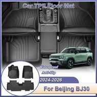 For Beijing BJ30 2024-2026 BAIC B30e Dune LHD TPE Floor Mats Cargo Foot Pad Auto Tray Waterproof Car