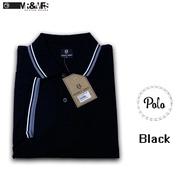 เสื้อโปโลชาย เสื้อคอปกชาย แขนสั้น แบบคลีบ POLO ผ้า COTTON (สีดำ) Mr.&Mrs.shop