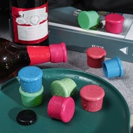 [LV] Wine Bottle Seal Lid 6pcs Silicone Wine Bottle Lid Stopper Set Reusable Champagne Beer Cover Sealer for Kitchen Supplies Food Grade Cork Alternative Wine Saver