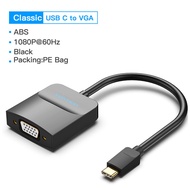 Vention USB อะแดปเตอร์แปลง HDMI 4K Tipe C HDMI Konektor VGA สำหรับ SAMSUNG S20 Surface Pro 7 Huawei