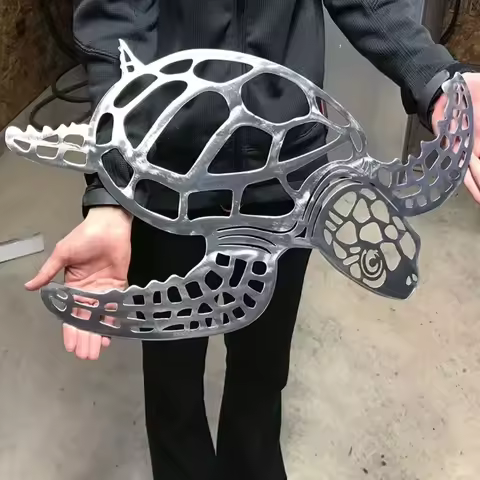 Metal Sea Turtle Ornament Beach Theme Decor Wall Art Decorations Wall Hanging For Indoor Living Room