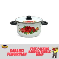 PAN 01 22cm ENAMEL COOKING POT/ OLD SCHOOL POT/