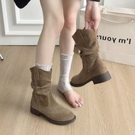 2026 Women's Shoes Bohemian Shoes Pile Boots Martin Western Cowboy Boots 8.28