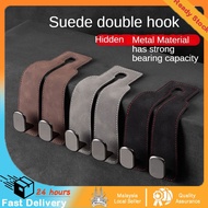2 Hooks Car Tools Metal Hook Hanger Car Seat Back Double Hook Seat Back Hook Suede Hook for Car Vehi
