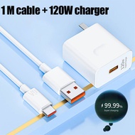 ชุดชาร์จเร็ว Xiaomi 120W Fast Charge หัวชาร์จ สายชาร์จเร็วสุดๆชนิด C (สายชาร์จเร็ว+หัวชาร์จ) วสายชาติเร็ว type c 6A ชาร์จไวขึ้นถึง 50% สำหรับ Xiaomi Samsung Huawei Vivo Realme สำหรับโทรศัพท์ Android รองรับ