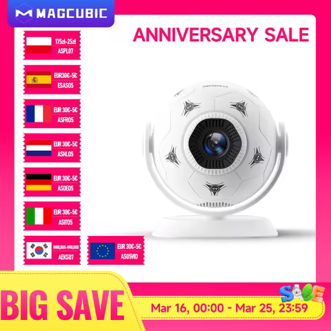 Magcubic Android 14 8K Projectors HY300F 300 Ansi MINI Projector LED Wifi6 BT5.4 Creative Football S
