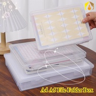 Transparent A4 A5 File Box Durable Simple A4 File Storage Box- Portable Folder Organizer Box Desk Or