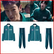 GC1 kids 110cm-160cm 2PCS/set Squid Game Season 2 zipper Hoodie coat trousers long sweatpants CG1