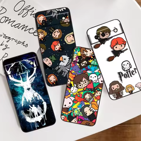 H-H-Harries Logo P-Potteres Art For Google Pixel 9 8 7A 7 6A 6 5A 5 4 4A XL 5G Black Silicon Shockpr