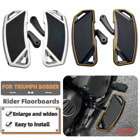 Motorcycle accessories Rider Floorboards Driver Footboard Wide Footrest For Triumph Bonneville Bobbe