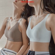 Japan SUJI ultra-thin jelly bra, big chest cool feeling underwear, women's seamless large cup no-wire bra,plus size silicone soft support bra