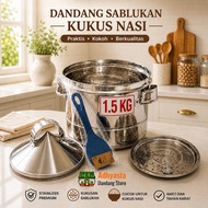 Steamer Dimsum/ Rice/ with 1.5 kg capacity, stainless steel, rust-proof, free Entong