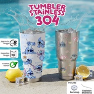 304 stainless steel tumbler Lilo & Stitch theme 900ml capacity, stainless steel cup with Stitch char