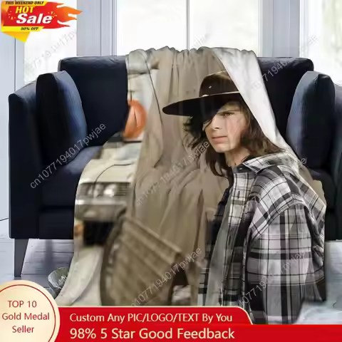 Chandler Riggs Carl Grimes Soft and Comfortable Warm Fleece Blanket for Sofa, Bed, Office Knee pad,B