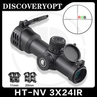 DISCOVERY HT-NV 3X24IR Ultra-short Day and Night Dual Fusion Coating Scope Optics scope fixed 3X mag